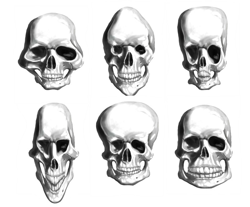 dessiner des visages : exemples de crânes déformés