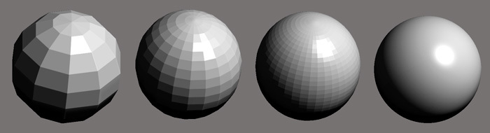 les niveaux de gris sur différentes sphères