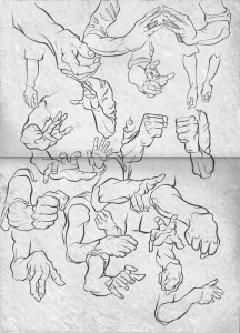 raccourcis de l'avant-bras dessin perspective et raccourcis de l'avant-bras