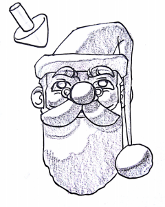 Dessin Père Noël Ombres dessin père noël Ombres