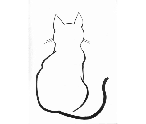 dessin chat croquis simpliste