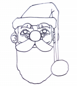 comment-dessiner-le-pere-noel dessiner le père noël