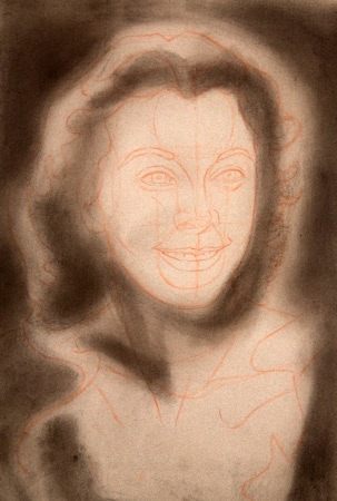 Aplats de valeurs sur le portrait Construction portrait étape 5