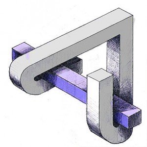Imbrication de plusieurs formes pour une perspective impossible