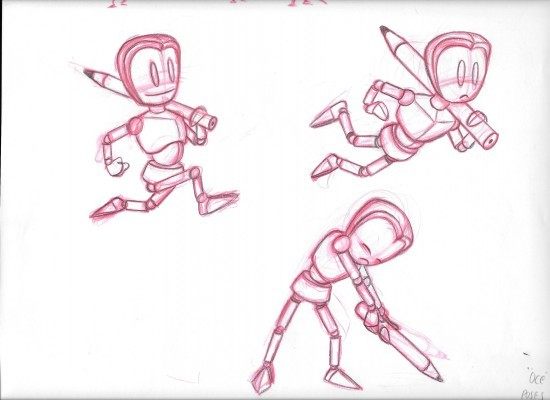 Etudes de poses dynamiques Océ n°2 Animer personnage Océ poses dynamiques