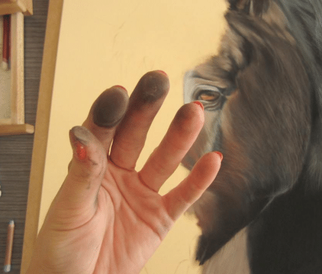 dessiner pastel sec cheval
