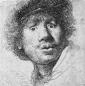 Autoportrait, « Rembrandt aux yeux hagards »