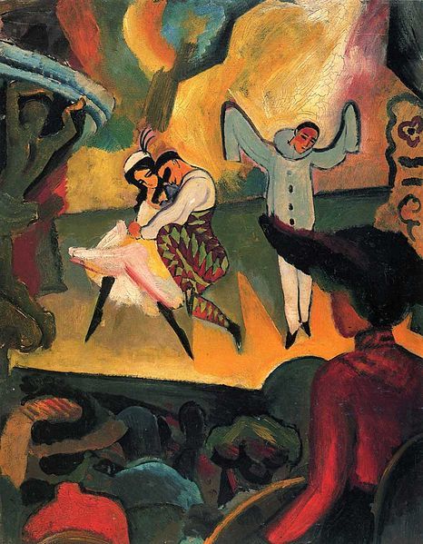 tableau intitulé « Le ballet russe »de Macke