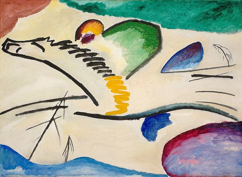 tableau intitulé « Le cavalier » de Kandinsky