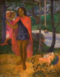 « Le sorcier d’Hiva Oa, ou Le Marquisien à la cape rouge », Gauguin, 1902.
