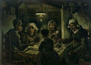 tableau intitulé « Les Mangeurs de pommes de terre » de  Vincent Van Gogh