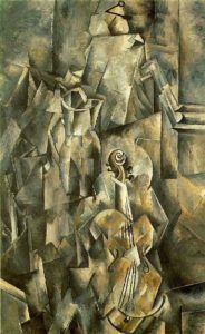 tableau intitulé « Broc et violon » de Braque