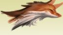 Deux ailes de papillon en vol, dessinées avec des lignes fines et des ombres douces