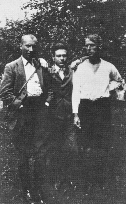 Photo de Hans Arp, Tristan Tzara et Max Ernst