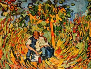 Tableau intitulé « La partie de campagne » de Vlaminck