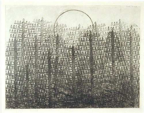 œuvre intitulée « Forêt et soleil » de Max Ernst