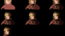 Séquence de dessins montrant différentes expressions faciales d'une personne