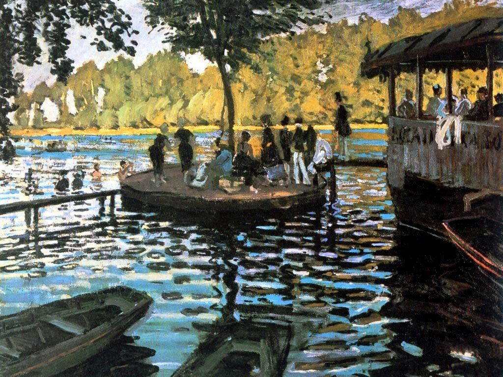 Peinture intitulée « Bain à la Grenouillère » de Monet
