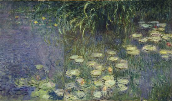 série de tableaux Monet intitulée les Nymphéas