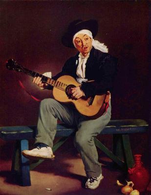 Peinture de Manet intitulée « Le Chanteur espagnol »
