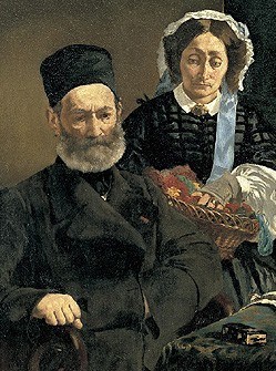 Œuvre de Manet intitulée « Portrait de M. et Mme Auguste Manet »