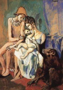 Peinture de Picasso intitulée « Famille d’acrobates au singe »