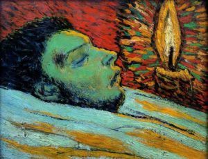 Peinture de Picasso intitulée « La Mort de Casagemas »