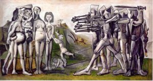 Peinture de Picasso intitulée « Massacre en Corée »