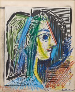 Peinture de Picasso intitulée Profil de femme (Jacqueline), Picasso