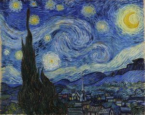 Peinture de  Van Gogh intitulée “La Nuit étoilée”