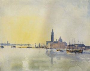 Peinture de Turner intitulée "San Giorgio Maggiore, au petit matin"