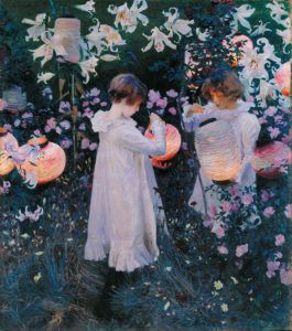 Peinture de John Singer Sargent intitulée “Carnation, Lily, Lily, Rose”