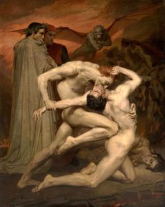 Peinture de Bouguereau intitulée “Dante et Virgile”