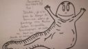 Un dessin humoristique de deux personnages en train de parler, avec des traits simples et des yeux ronds
