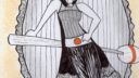 Un personnage avec un masque et une cape, tenant un objet pointu