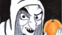 Visages expressifs en noir et blanc, style cartoon, sur fond blanc
