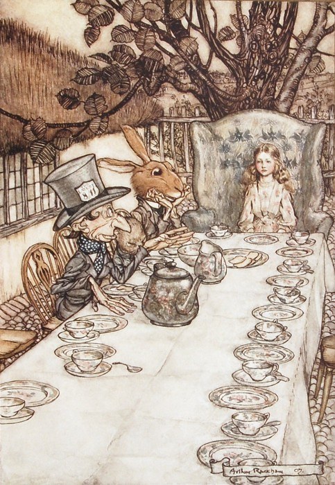 Illustration de Arthur Rackham tirée de “Alice au pays des merveilles”