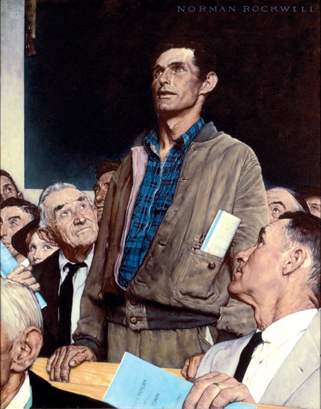 Illustration de Rockwell intitulée Liberté d'expression