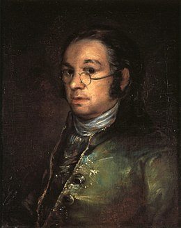 Autoportrait de Goya intitulé "Autoportrait aux lunettes"