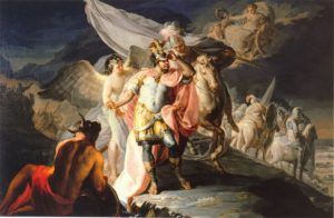 Peinture de Goya intitulée “Hannibal vainqueur contemple pour la première fois l'Italie depuis les Alpes”