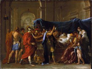 Peinture de Nicolas Poussin intitulée “La Mort de Germanicus”