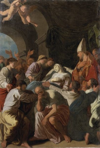 Peinture de Nicolas Poussin intitulée “La Mort de la Vierge”