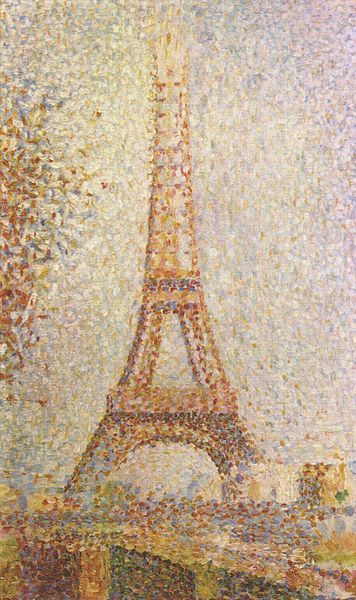 Peinture de Georges Seurat intitulée “La Tour Eiffel”