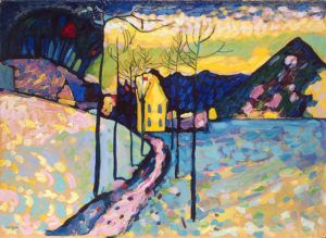 Peinture de Kandinsky intitulée “Paysage d'hiver”
