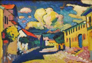 Peinture de Kandinsky intitulée “Rue principale de Murnau”