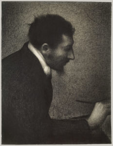 Portrait d’Edmond Aman-Jean par Georges Seurat