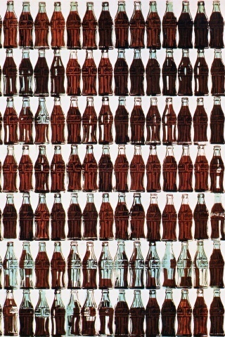 Œuvre de Andy Warhol intitulée “210 bouteilles de coca cola”