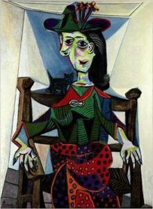 Œuvre de Picasso intitulée “Dora Maar au Chat”
