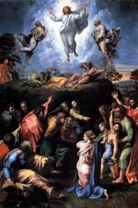 Peinture de Raphaël intitulée “La Transfiguration”