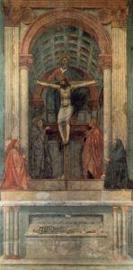 Peinture de Masaccio intitulée “La Trinité”